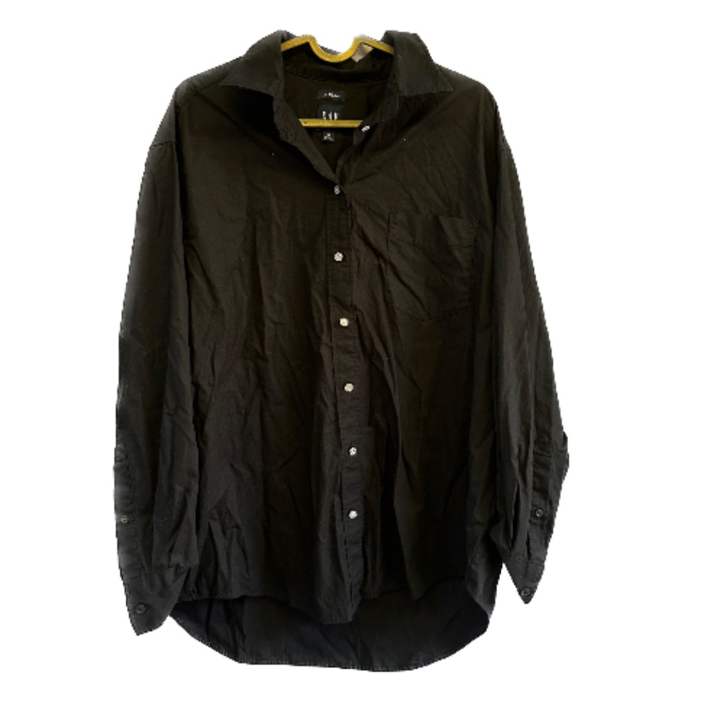 Gap The Big Shirt Black Button Down
